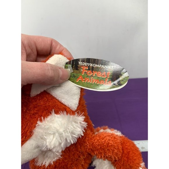 TeddyKomplaniet Forest Friends Red Fox 12” Plush Stuffed Animal Plastic Eyes - Picture 8 of 13